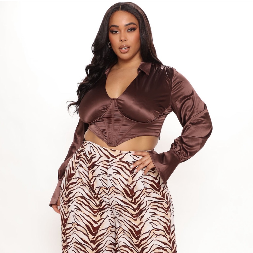 Satin corset top